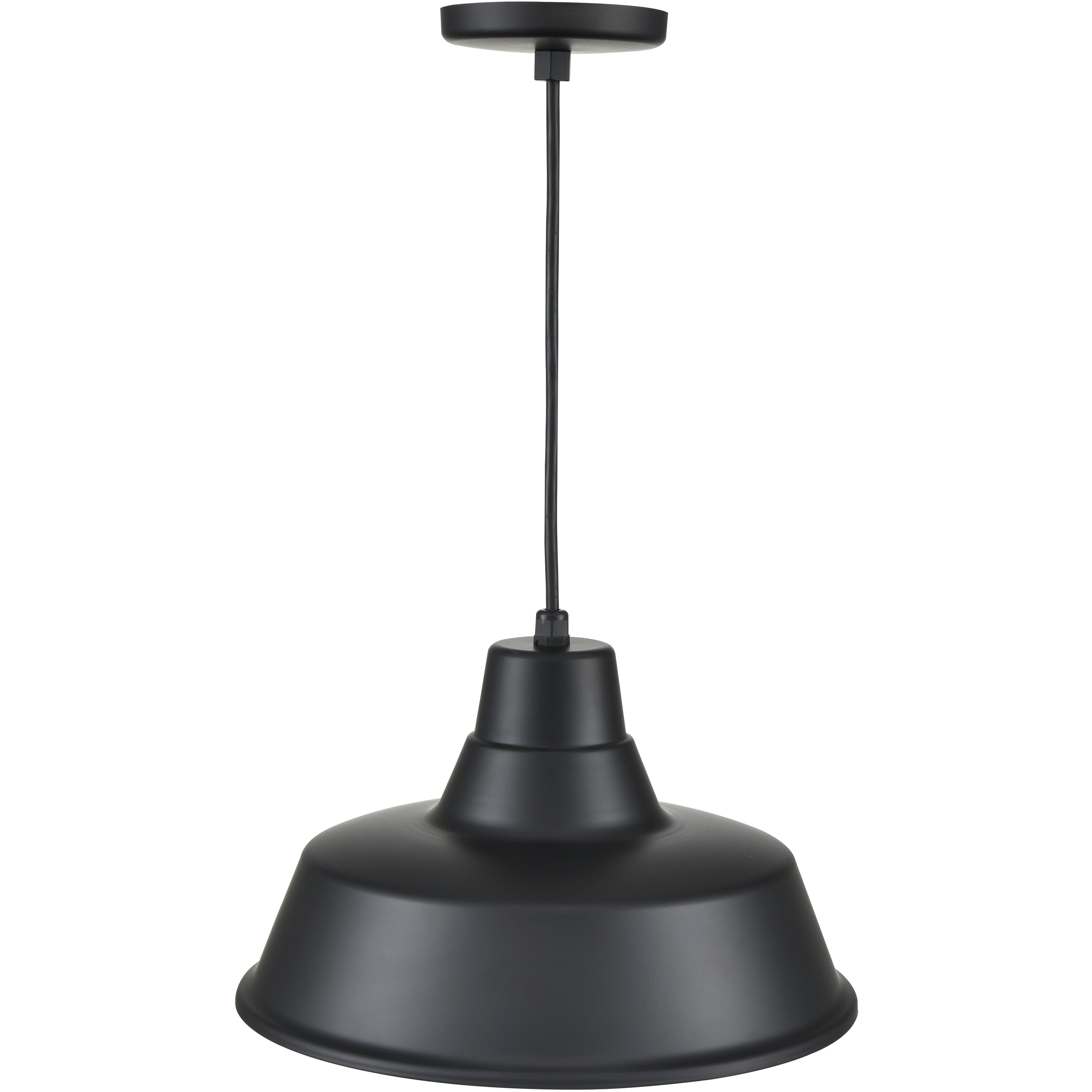 R Series 1 Light 14 inch Satin Black Outdoor Pendant